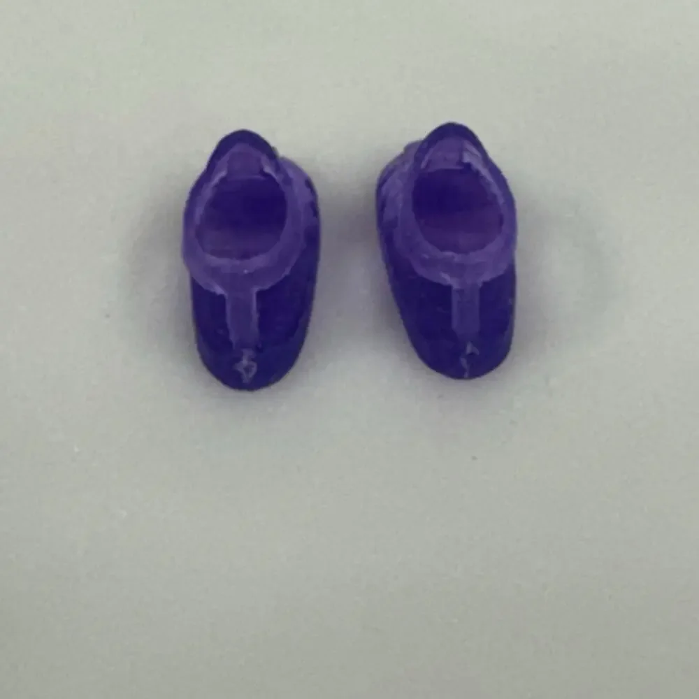 Vtg Barbie Doll Shoes Translucent Purple Strappy Flat Jelly Sandals 90’s